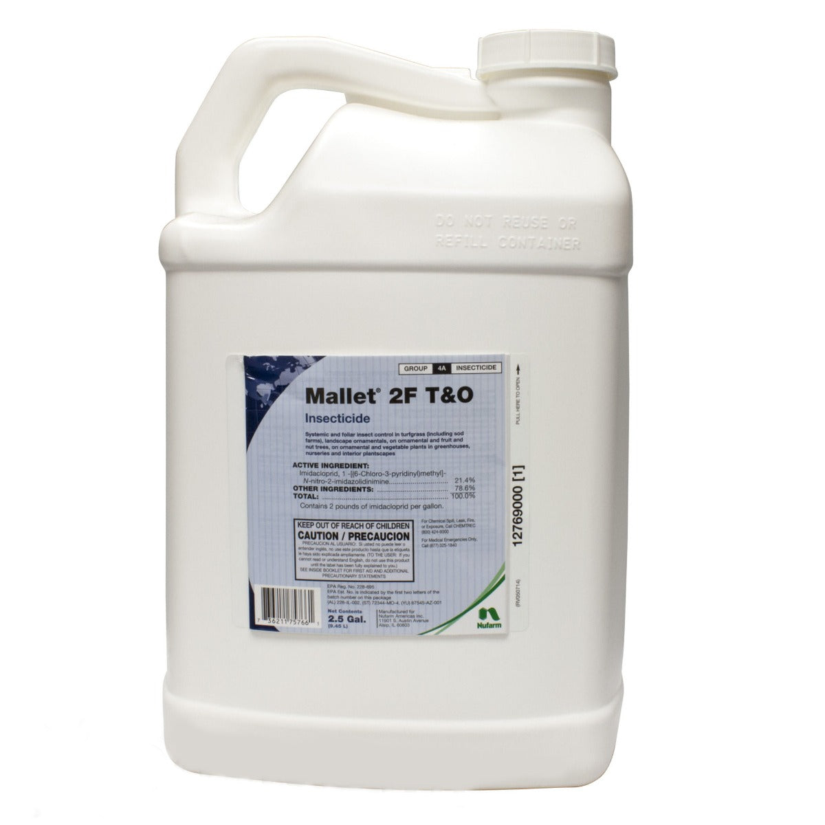 Mallet 2F T&O Insecticide jug (2.5 gal.)