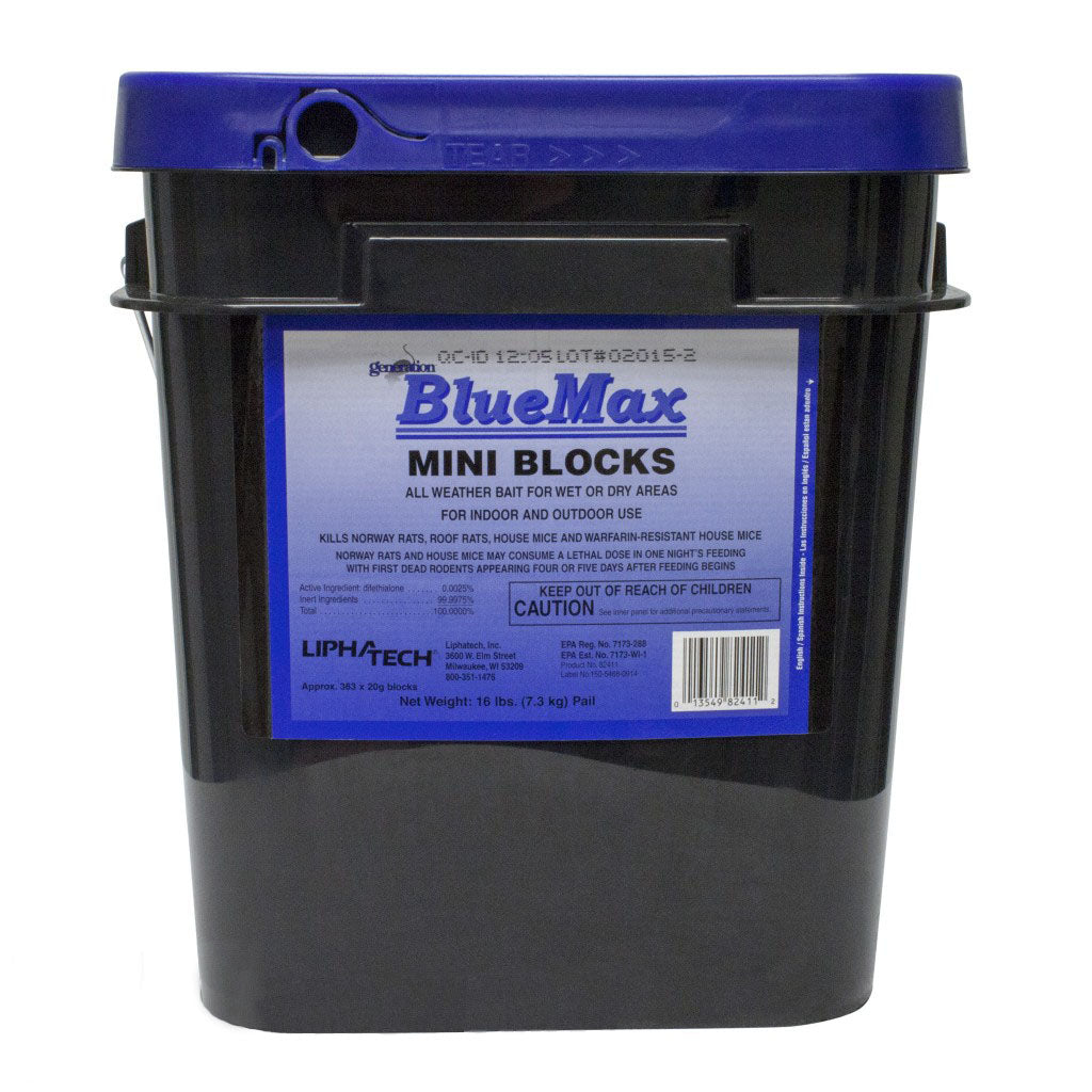 BlueMax Mini Blocks Rodenticide Pail (16 lb)