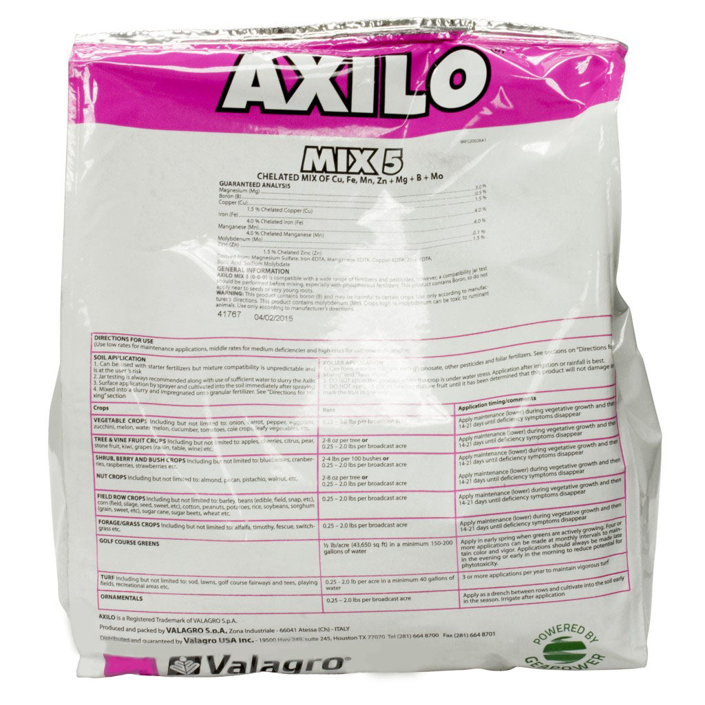 Axilo 6% Chelated Mg bag (5 lbs)