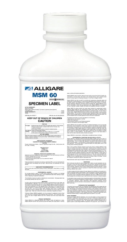 MSM 60 DF Herbicide bottle (16 oz)