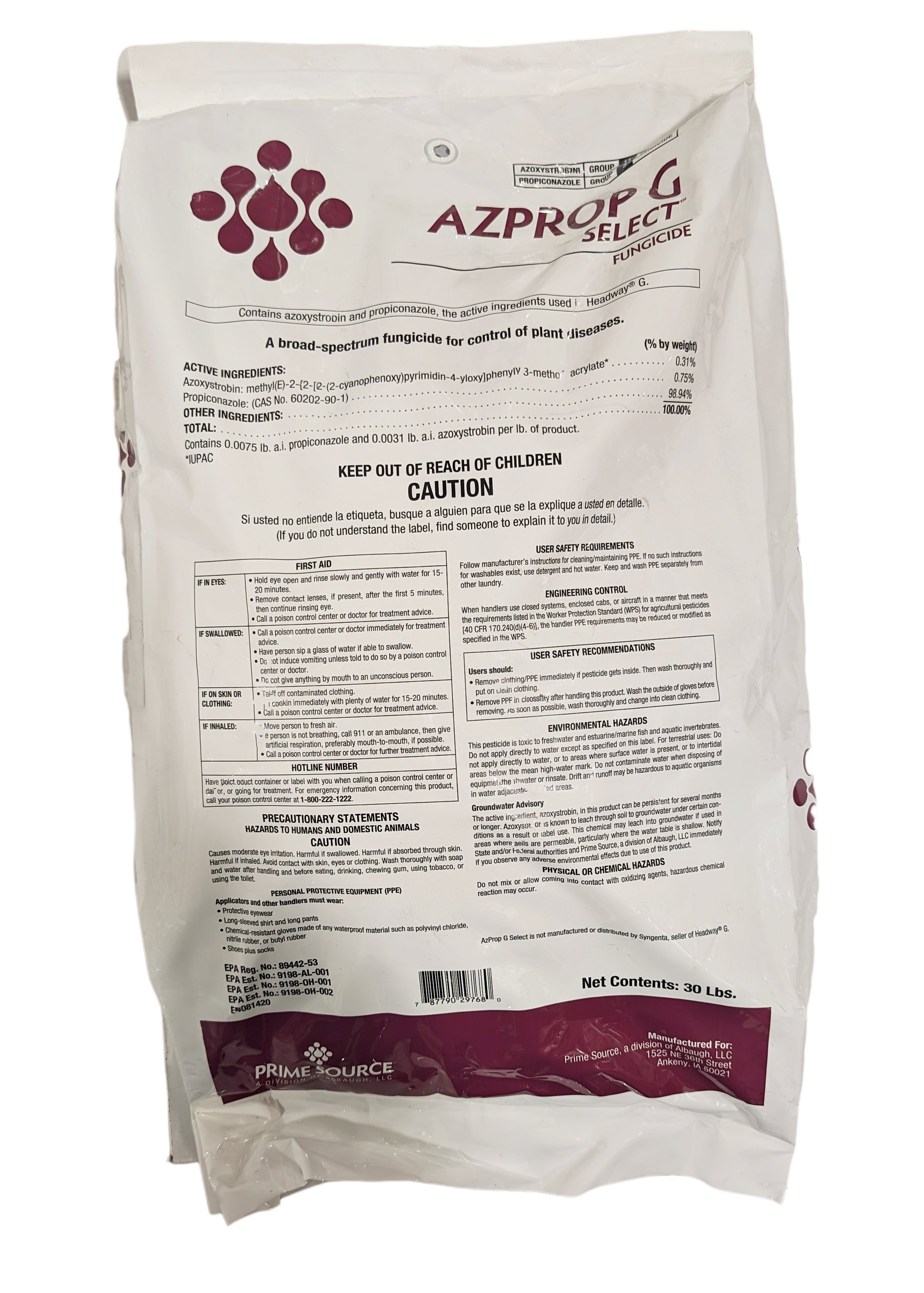 Azprop G Select bag (30 lbs)