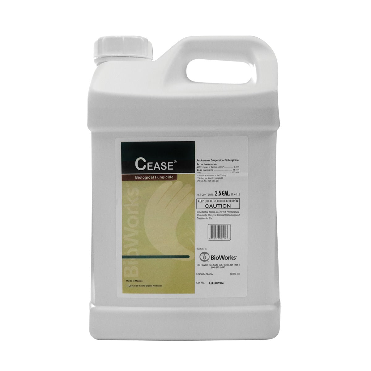 Cease Biological Fungicide jug (2.5 gal) - simple