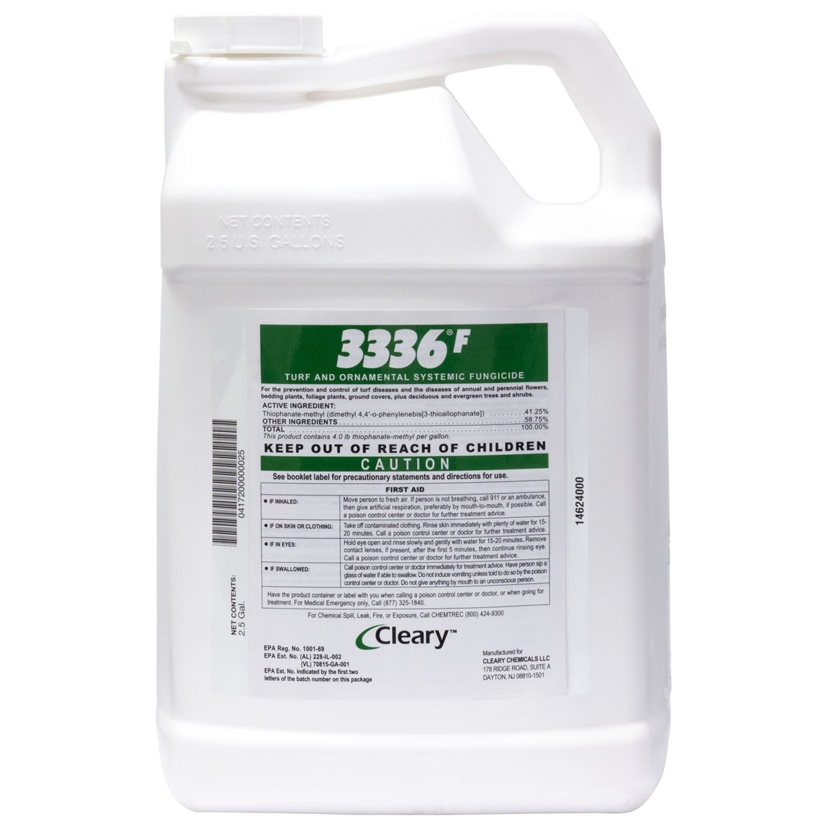 Clearys 3336F Fungicide jug (2.5 gal)