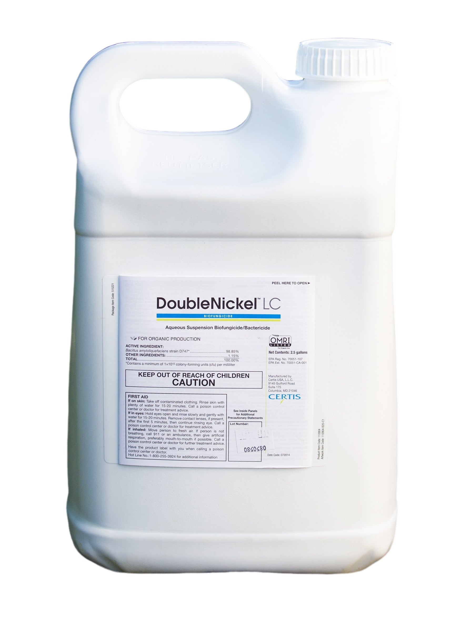 Double Nickel LC Biofungicide jug (2.5 gal) - simple