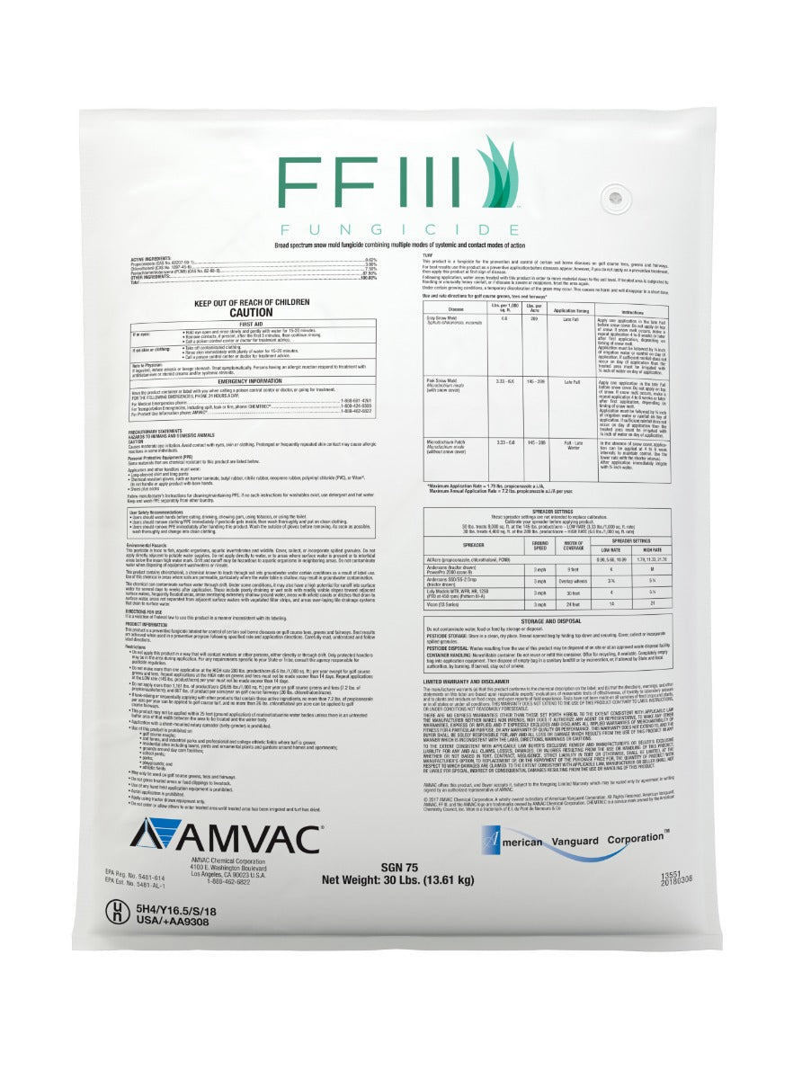 FF III Snow Mold Fungicide - 30 lb bag