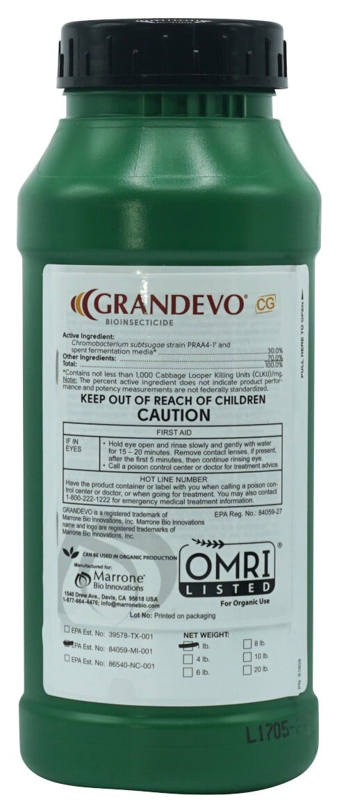 Grandevo CG Bioinsecticide bottle (1 lb)