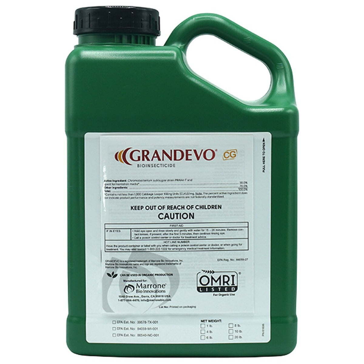 Grandevo CG Bioinsecticide bottle (4 lbs)