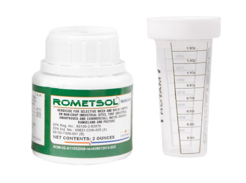 Rometsol Herbicide bottle (2 oz)