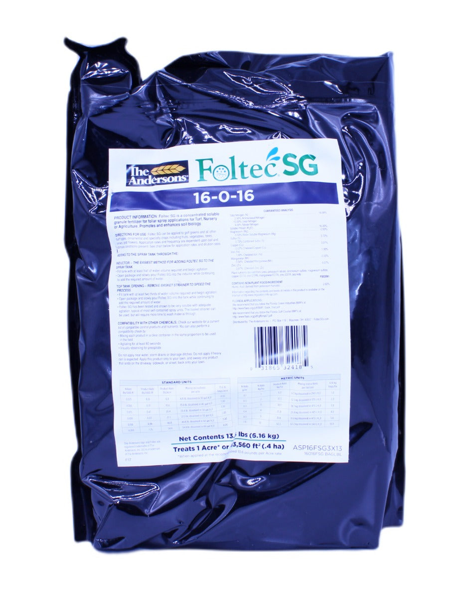 The Andersons Foltec SG 16-0-16 Soluble Fertilizer case (3 x 13.6 lb bags) - simple