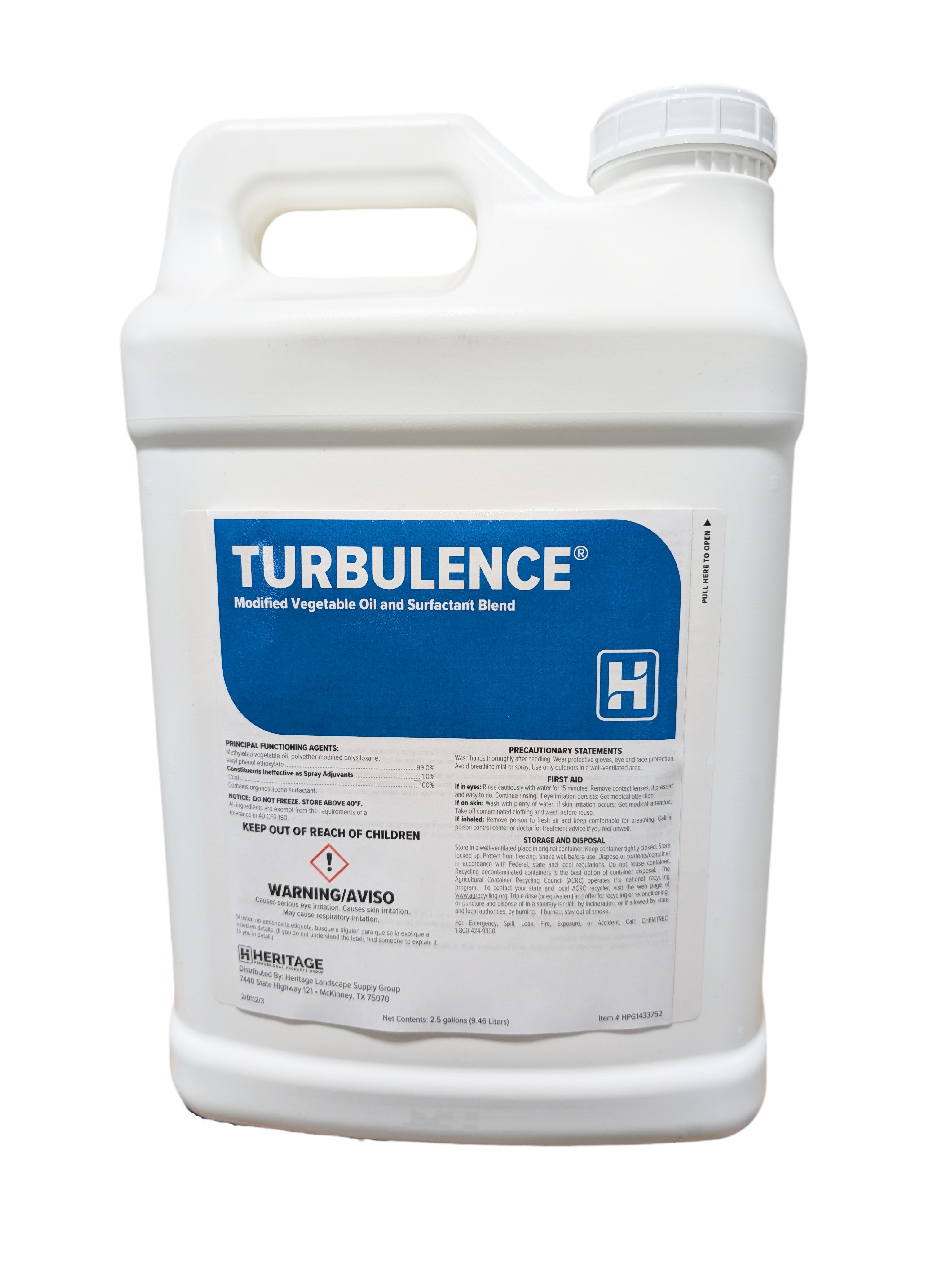 Turbulence Surfactant jug (2.5 gal) - simple