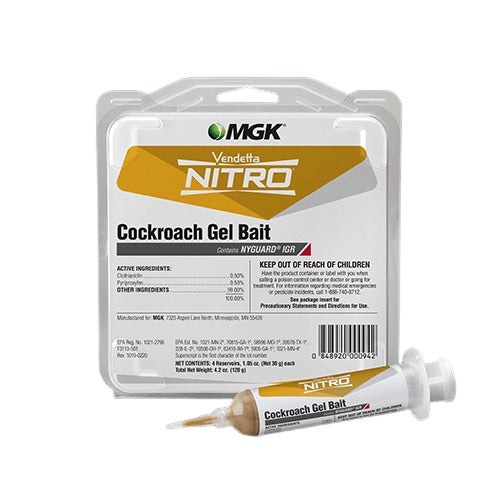 Vendetta Nitro Cockroach Gel Bait box (4 x 30 gram tubes) - simple