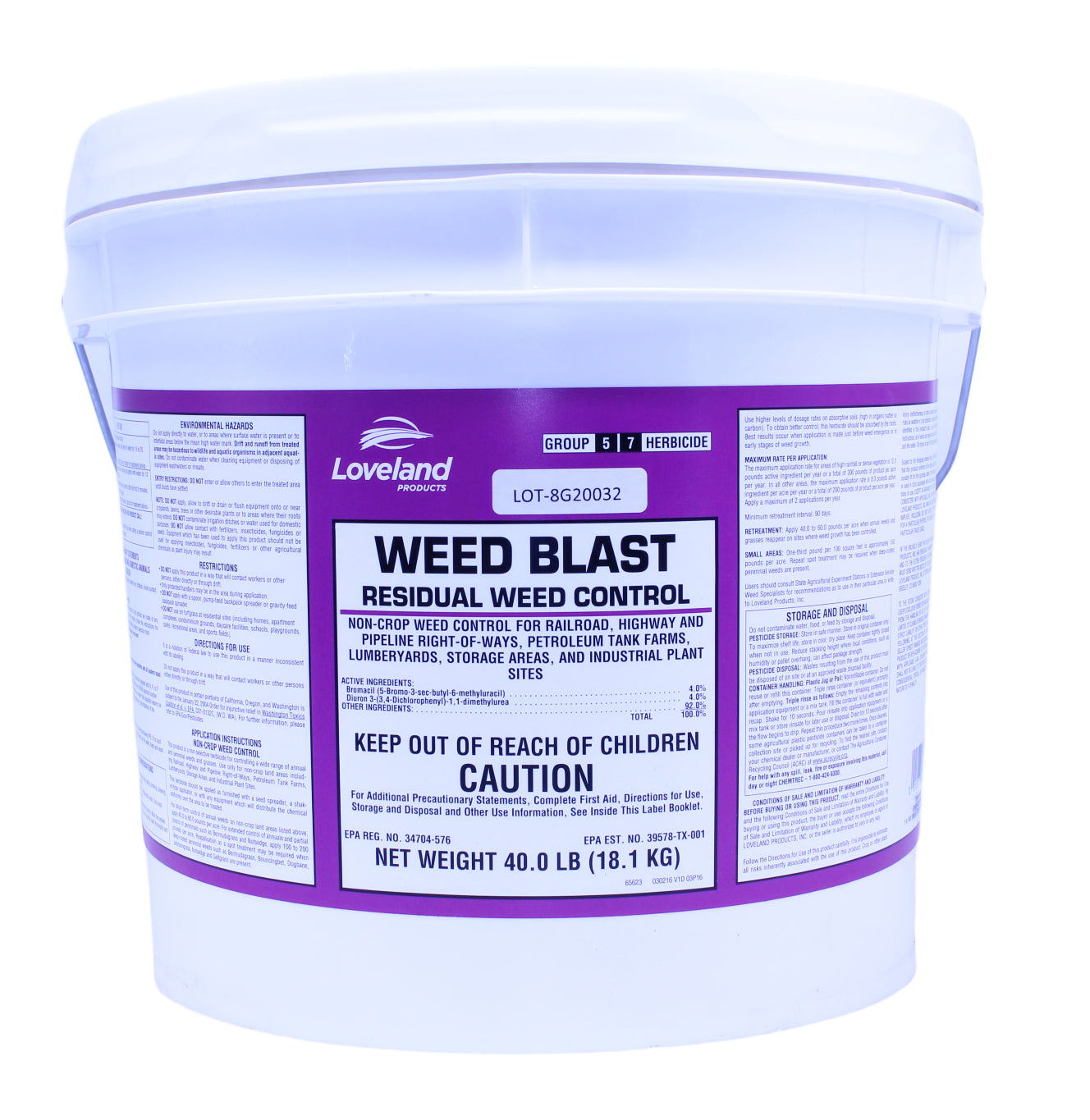 Weed Blast 8G Herbicide 40 lbs - simple